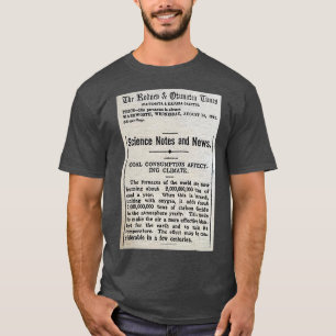 T-shirt Changement climatique Vintage 1912 journal Global