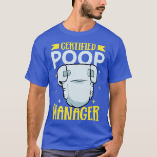 T-shirt Changer de couche Certified Poop Manager