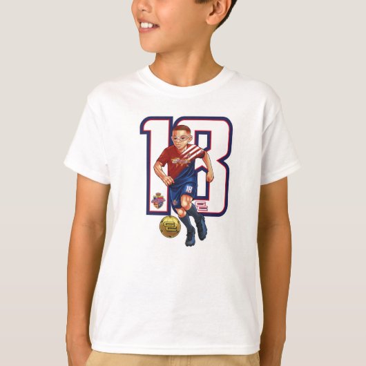 T-shirt Changer de jeu garçons #18 Football (Devant)