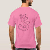 T-shirt Changer la couleur Gecko 2 rose (Dos)
