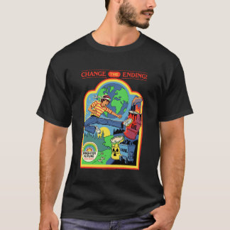 T-shirt Changer la fin Sarcasme Rétro Vintage Drôle Pub