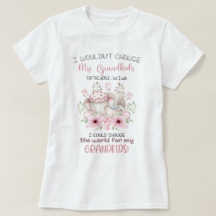 T-shirt Changer le monde pour mes petits-enfants Eléphants