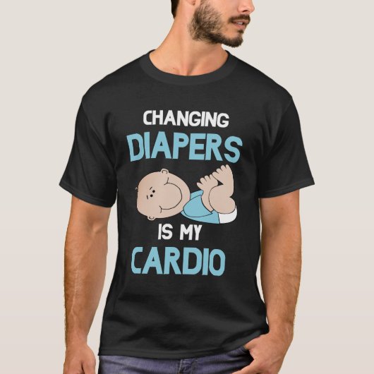 T-shirt changer les couches est ma mère cardio gyrm (Devant)