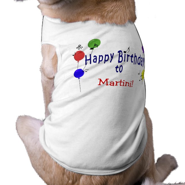 T-shirt Chanson d'anniversaire personnalisée (Dos)