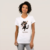 T-shirt Chanson & Danse musical chat tee - shirt (Devant entier)