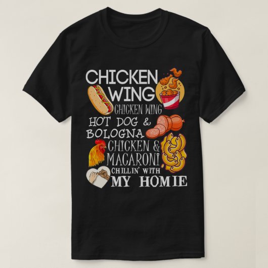 T-shirt Chanson de Chicken Wing Chanson de Chicken Wing Ho (Design devant)