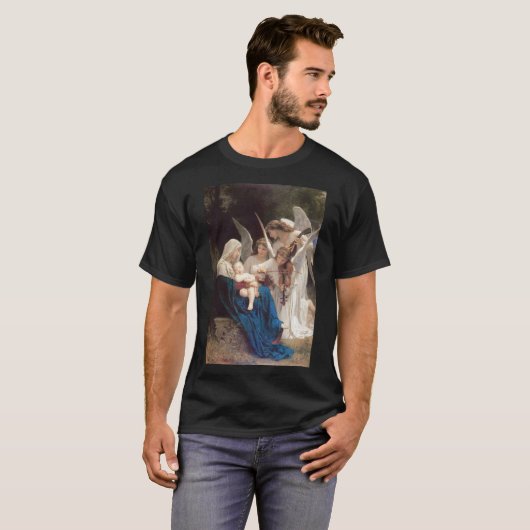 T-shirt Chanson des anges de Bouguereau (Devant entier)