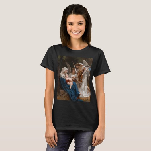 T-shirt Chanson des anges de William-Adolphe Bouguereau (Devant entier)