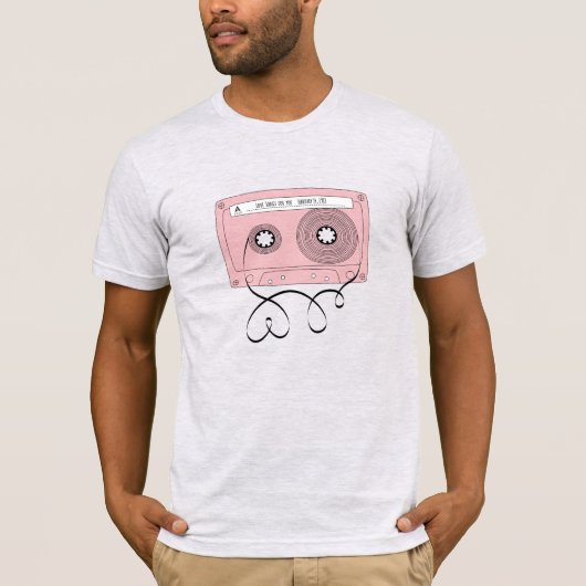 T-shirt Chansons d'amour pour la bande de cassette de la S (Devant)