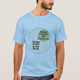 T-shirt Chansons Stuck dans ma tête Chansons Je connais l