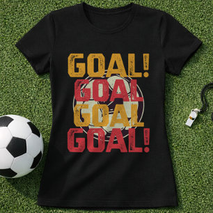 T-shirt Chant de but de football rétro amusant Typographie