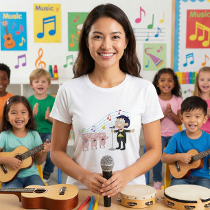 T-shirt Chant de garçon avec chorale à trois cochons