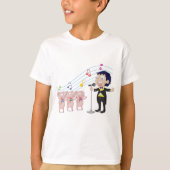 T-shirt Chant de garçon avec chorale à trois cochons (Devant)