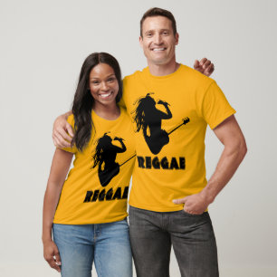 T-shirt Chant Musique Reggae Rasta Rastaman Guitare Jouer