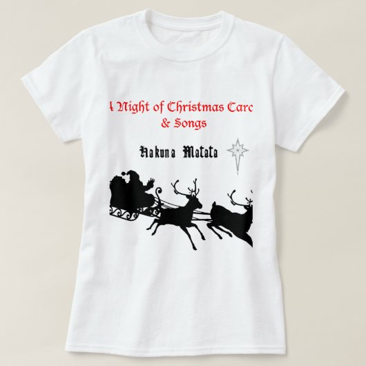 T-shirt Chanter le long de Noël - Carols & Festive Joy (Design devant)
