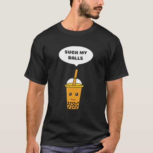 T-shirt Chanter mes boules - Boba Tea / Bubble Tea Funky (Devant)
