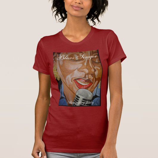 T-shirt Chanteur bleu (Devant)