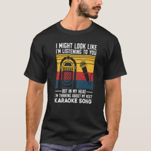 T-shirt Chanteur de karaokeé vintage rétro Je peux avoir l