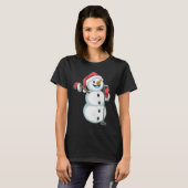 T-shirt Chanteur de Noël Snowman (Devant entier)
