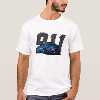 T-shirt Chanteur de voiture de sport allemande Blue Classi