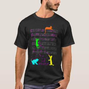T-shirt Chanteur Diversité Notes De Musique Chat Chaton Mi
