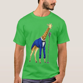 T-shirt Chanteur Girafe Microphone Musique