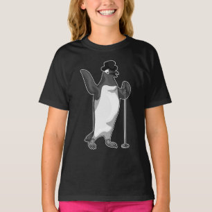 T-shirt Chanteur Penguin Microphone