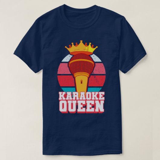 T-shirt Chanteurs Karaoke Microphone Retro 1 (Design devant)