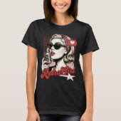 T-shirt Chanteuse Pop Art Rétro Fille (Devant)