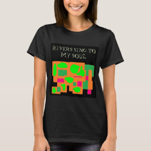 T-shirt Chantez-moi un logo de rivière motif pêche chaux r