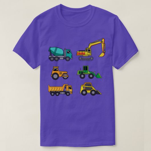 T-shirt chantier Camions Machine Jouets Anniversaire Ki (Design devant)
