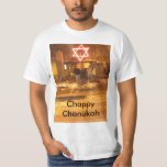 T-shirt Chanukah Chappy<br><div class="desc">Oubliez les lumières de Noël.  L'étoile de David est la nouvelle manière d'aller.</div>
