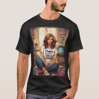 T-shirt Chaos & Caffeine : L'humeur matinale d'une maman"