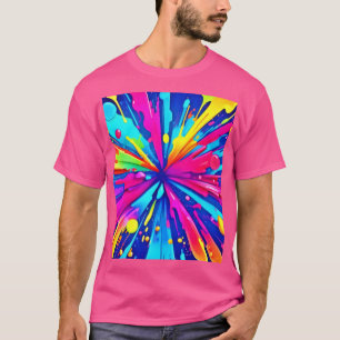 T-shirt Chaos coloré : Peinture Splatter Art Abstrait