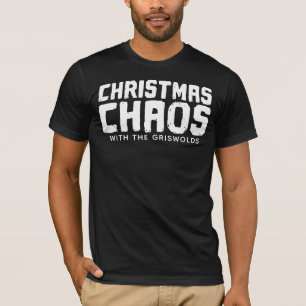 T-shirt Chaos de Noël avec le [Insérez Votre Nom] Drôle