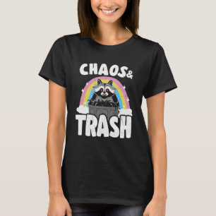 T-shirt Chaos et déchets Panda Rainbow Raccoon Pullov