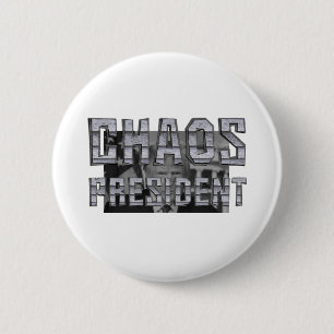 T-SHIRT Chaos President Ronde Button 5,7 Cm