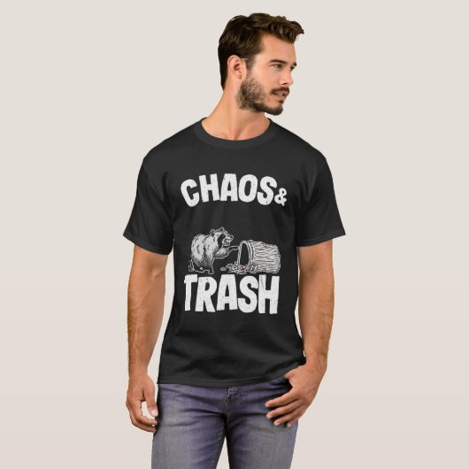 T-shirt Chaos & Trash Garbage Panda Funny Raccoon 8 (Devant entier)