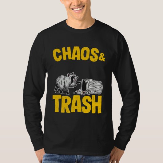 T-shirt Chaos & Trash Garbage Panda Raccoon (Devant)