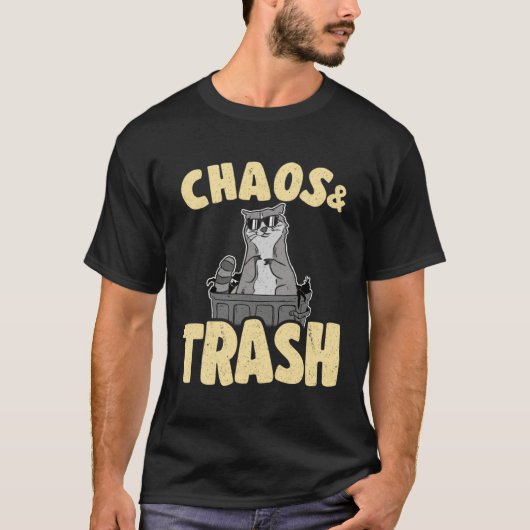 T-shirt Chaos & Trash Garbage Panda Raccoon 5 (Devant)