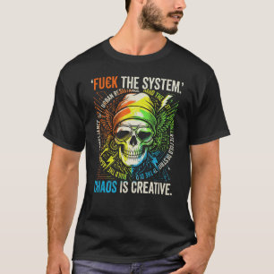 T-shirt ChaosNetwork Pirate Le Système Crâne Cyberpunk Reb
