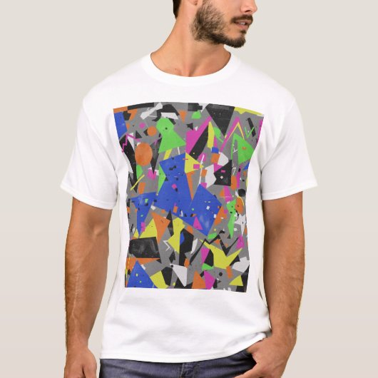 T-shirt Chaotic Anti-Design Poster | Overlapping Abstract (Devant)