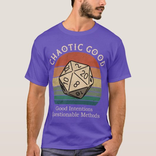 T-shirt Chaotic Good Good Intentions Questionable Methods  (Devant)