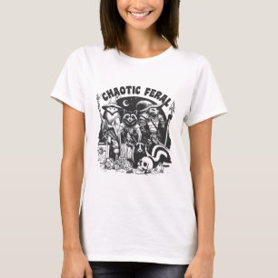 T-shirt Chaotique Feral Funny Raccoon Possum Skunk Boardga