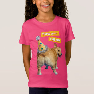 T-Shirt Chapeau d'anniversaire pour derrière de Corgi