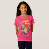 T-Shirt Chapeau d'anniversaire pour derrière de Corgi (Devant entier)