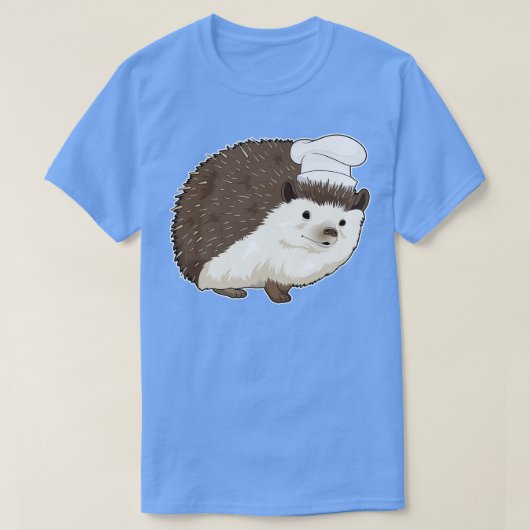 T-shirt Chapeau de chef cuisinier hérisson (Design devant)