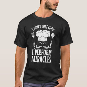 T-shirt Chapeau de Chef Moustache Cuisinier Foodie Gourmet