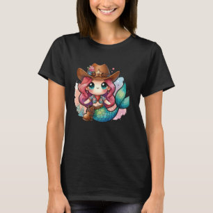 T-shirt Chapeau de cow-boy de rodéo occidental sirène Texa