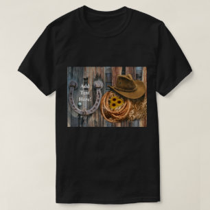 T-shirt Chapeau de Cowboy Fer à Cheval Lasso